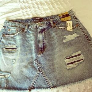 High rise Denim  Skirt